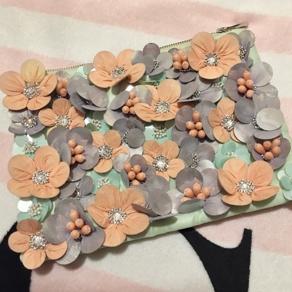 ASOS 3D Floral Clutch Bag/Purse - Picture 3 of 5